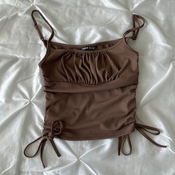 Shein Ruched Bust Drawsting Side Cami Top - Picture 1 of 3